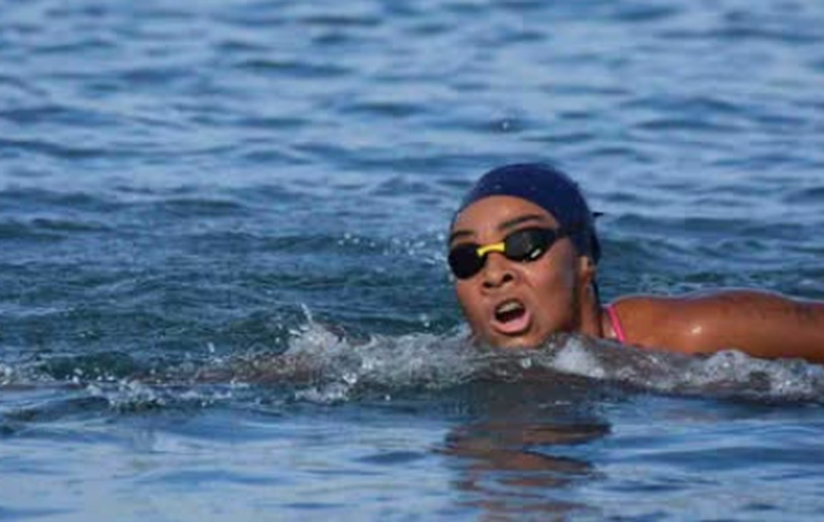 Kaizen swimmer racing