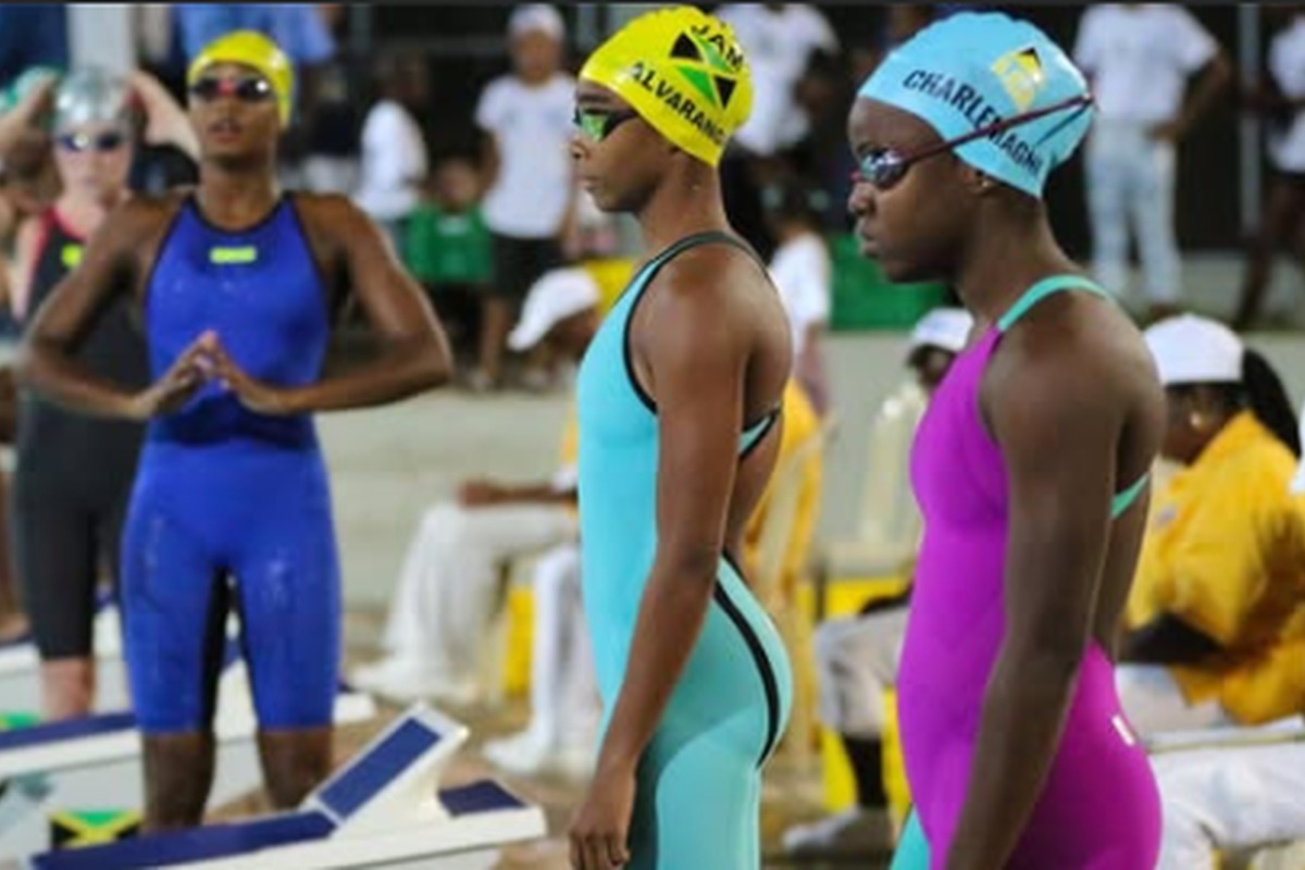 Kaizen swimmers preparing to race